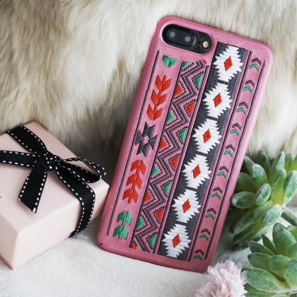 Phone case pink vintage Bohemian em..