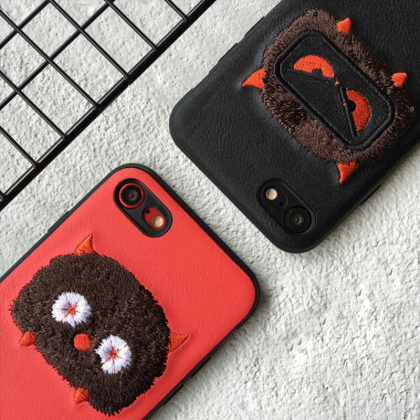 Phone Case Embroidery Funny Devil, For Teens..