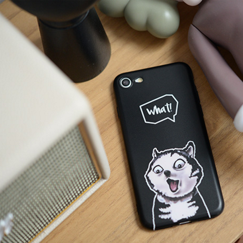 Phone Case Cute Funny Husky Dog Black Animal Tumblr Iphone 6,6s,6plus,6s Plus,7,7plus,8,8plus,xcases Covers Accessories Smartphone Cases Phone