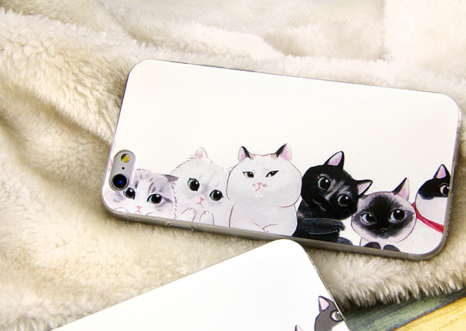 Phone Case White Cat Cute Funny Awesome Animal Iphone5/5s/6/6s/6plus/6spluscases Covers Accessories Smart Phone Cases Phone Skins