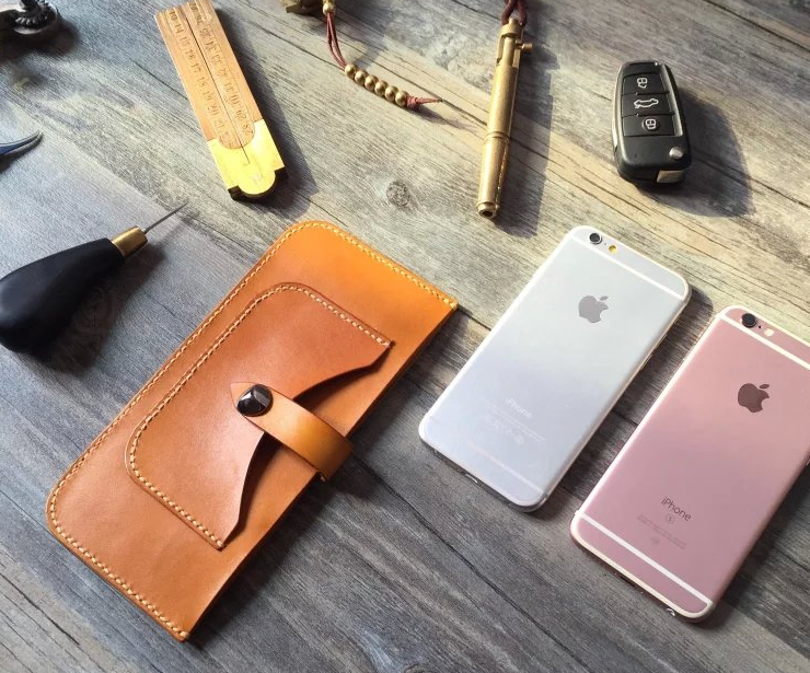 Retro handmade leather Hand stitched Wallet iPhone 5/5s/6/6s/6plus/6splus cases covers accessories smart phone cases phone skins