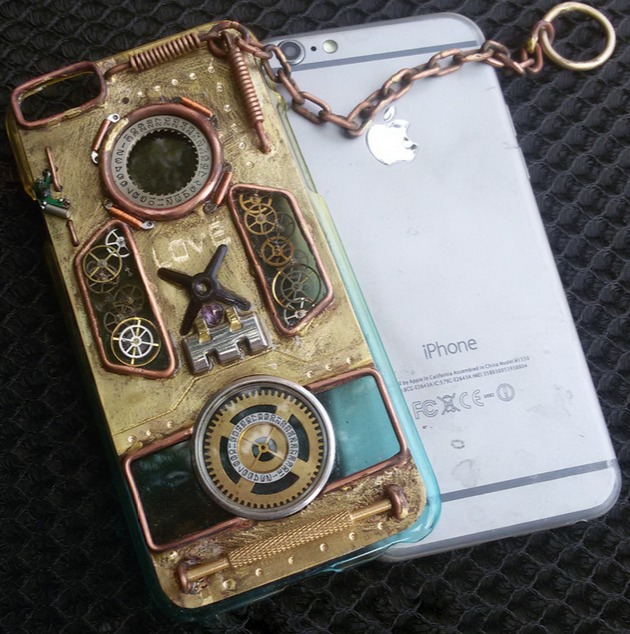 Phone case Steampunk iphone6，6s Original Custom Back Cover Case Metal Aluminum Gears attitude