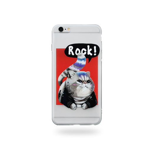 Phone Case Rock Cat Animal Awesome Cool Couple Iphone 6,6s,6plus,6s Plus,7,7plus Cases Covers Accessories Smartphone Cases Phone Skins