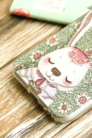 Phone case green Rabbit Flower cute awesome Animal iphone5/5s/6/6s/6plus/6spluscases covers accessories smart phone cases phone skins